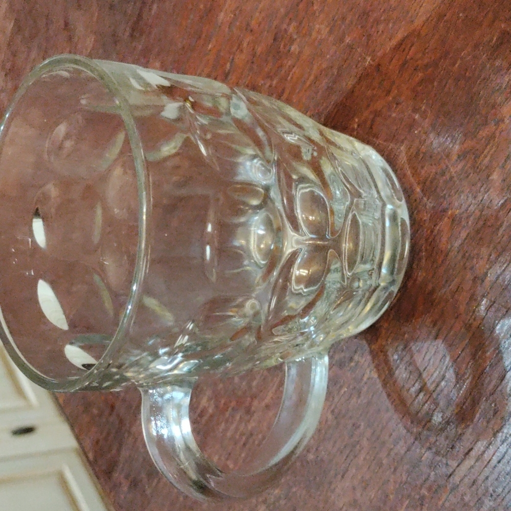 Clear thumbprint Glass 0.3L mug